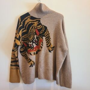 H&M Tiger Sweater Size Small ***DAMAGED***